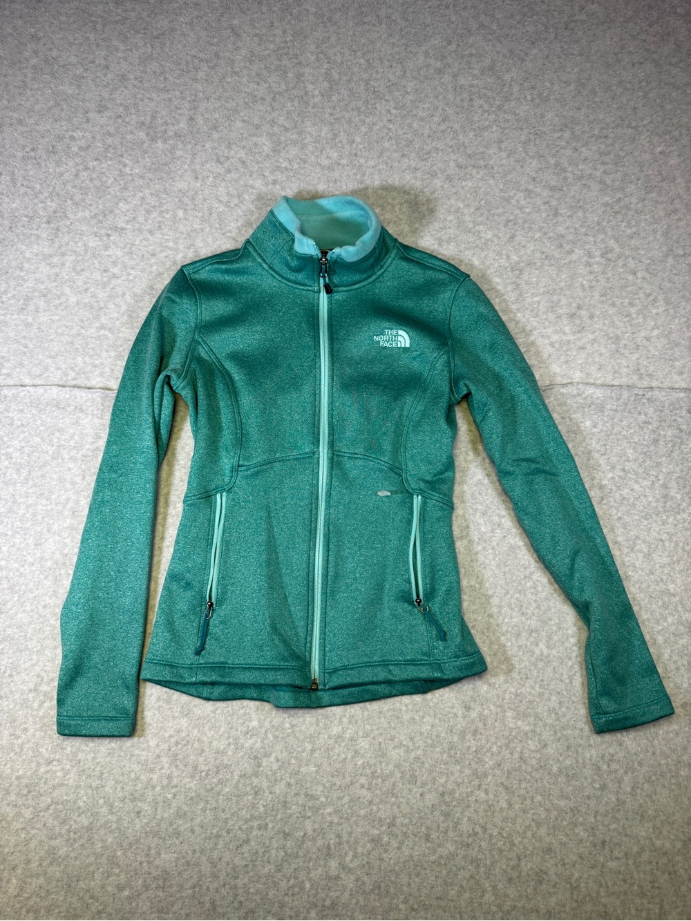 The North Face Women's Teal Full-Zip Fitted Jacket